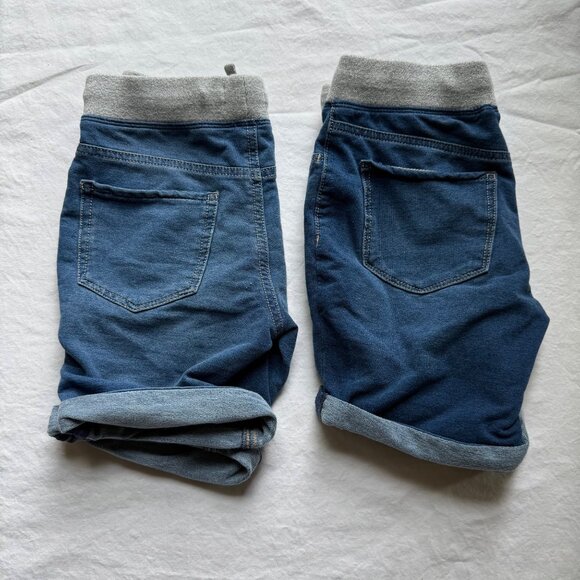 SO Girls Denim Jogger Shorts With Drawstring Waist & Cuffed Hem Size 12 Blue Cot - Picture 2 of 8